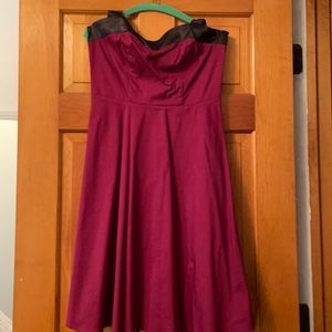 Halter top knee length dress with corset back